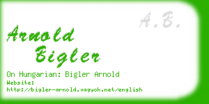 arnold bigler business card